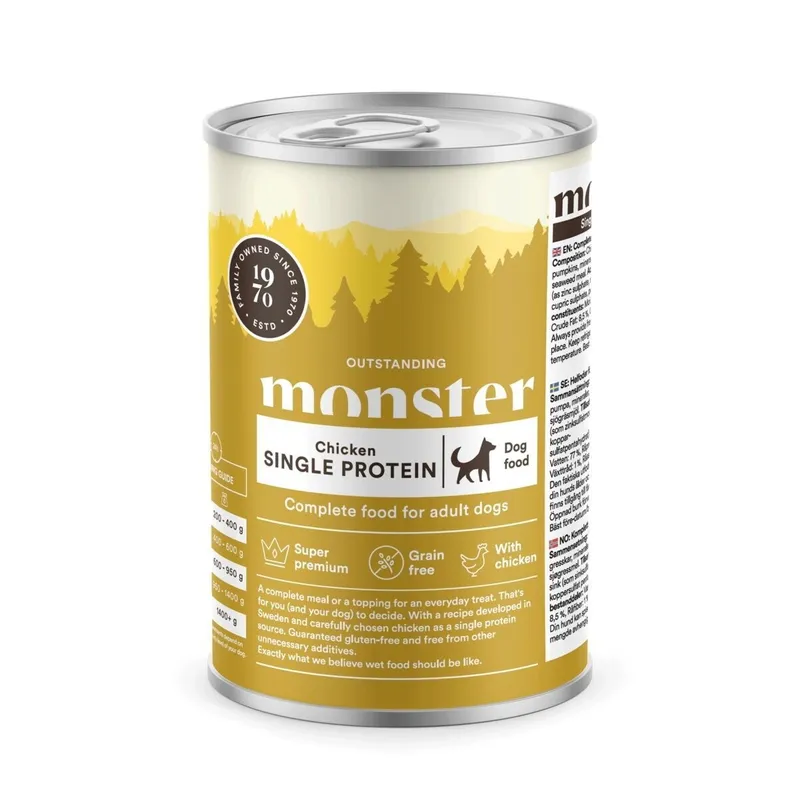 Alternativ bild 0 för Monster Dog Adult Grain Free Single Protein Kyckling 400 g