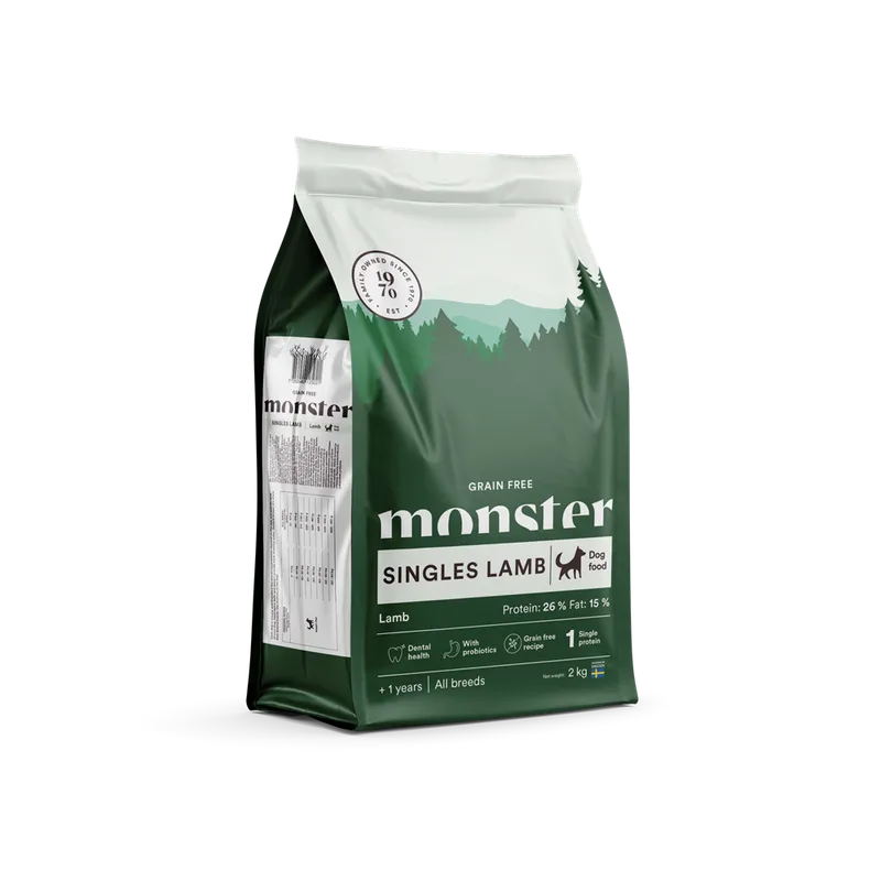 Alternativ bild 0 för Monster Dog Adult Grain Free Singles Lamm Small Bites (2 kg)