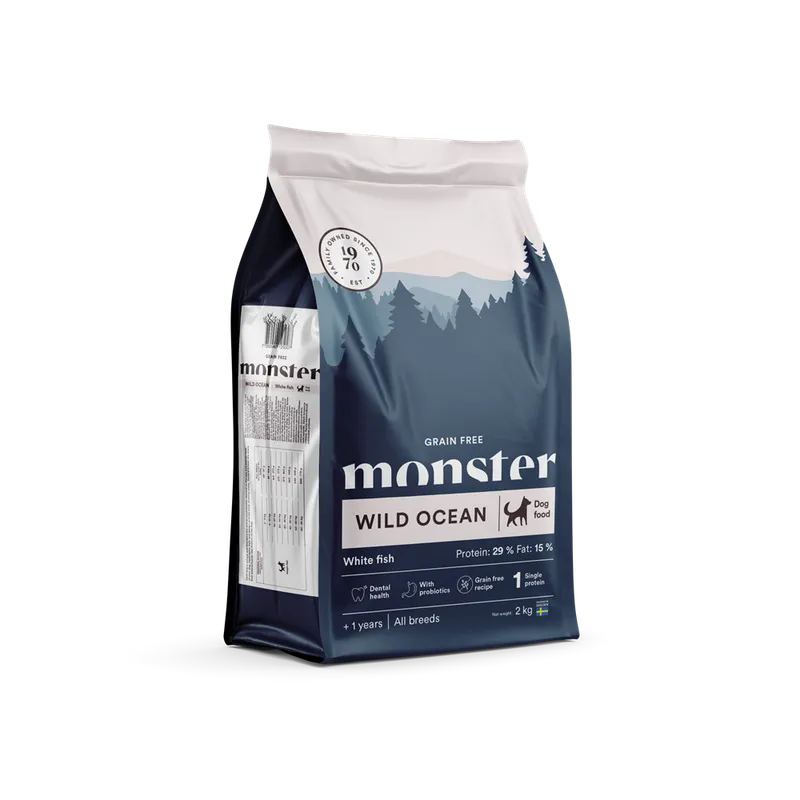 Alternativ bild 0 för Monster Dog Adult Grain Free Wild Ocean Vit Fisk (2 kg)