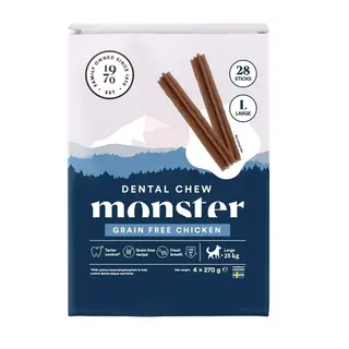 Produktfoto för Monster Dog Dental Chew Grain Free Chicken Large (28-pack)