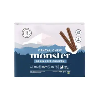 Produktfoto för Monster Dog Dental Chew Grain Free Chicken Small (28-pack)