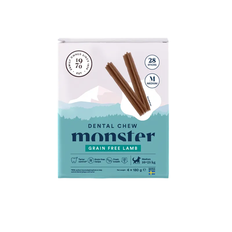 Alternativ bild 0 för Monster Dog Dental Chew Lamb Medium (28-pack)