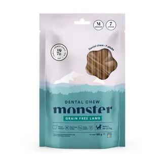 Produktfoto för Monster Dog Dental Chew Lamb Medium (7-pack)