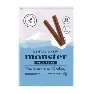 Produktfoto för Monster Dog Dental Chew Vegetarian Large (28-pack)