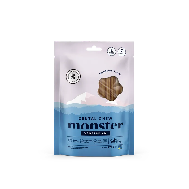 Alternativ bild 0 för Monster Dog Dental Chew Vegetarian Large (7-pack)