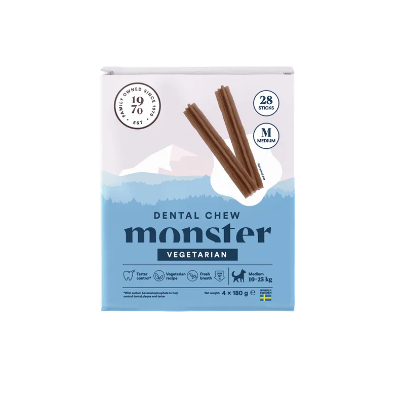 Alternativ bild 0 för Monster Dog Dental Chew Vegetarian Medium (28-pack)