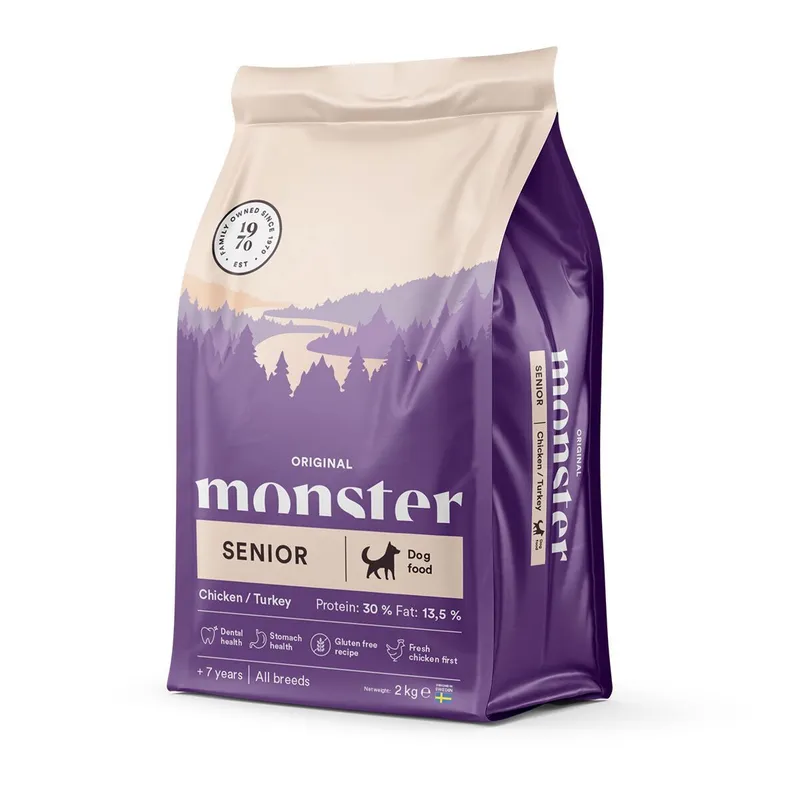 Bild 1 för Monster Dog Senior Chicken and Turkey (2 kg)