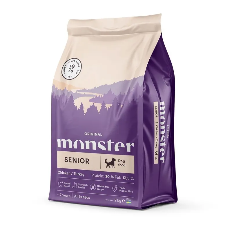 Bild 2 för Monster Dog Senior Chicken and Turkey (2 kg)