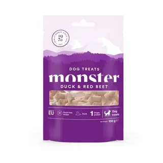 Produktfoto för Monster Dog Treats Duck & Red Beet 100 g
