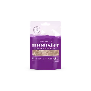 Produktfoto för Monster Dog Treats Duck & Red Beet 100 g