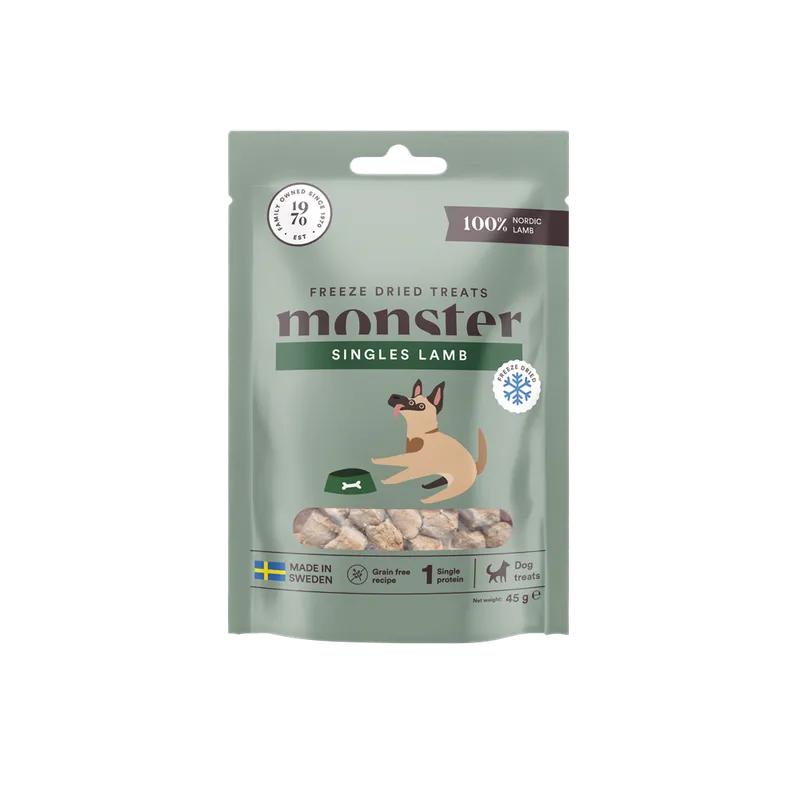 Alternativ bild 0 för Monster Dog Treats Freeze Dried Lamb 45 g