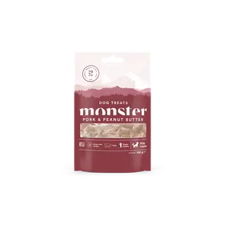 Produktfoto för Monster Dog Treats Pork & Peanut Butter 100 g