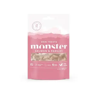 Produktfoto för Monster Dog Treats Salmon & Parsley 100 g