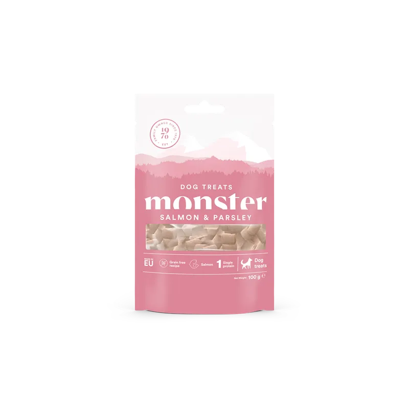 Alternativ bild 0 för Monster Dog Treats Salmon & Parsley 100 g