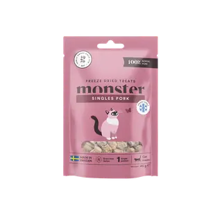 Produktfoto för Monster Kattgodis Frystorkat Fläsk 40 g