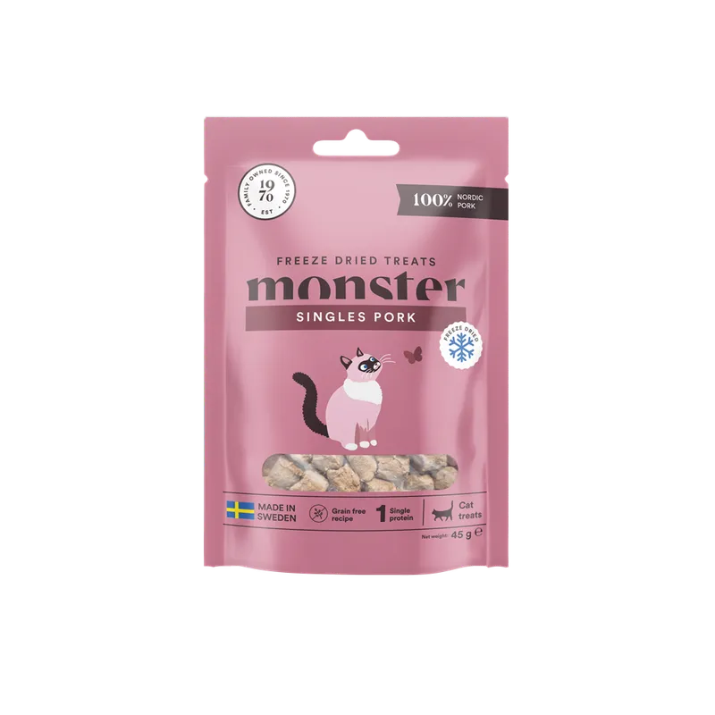 Alternativ bild 0 för Monster Kattgodis Frystorkat Fläsk 40 g