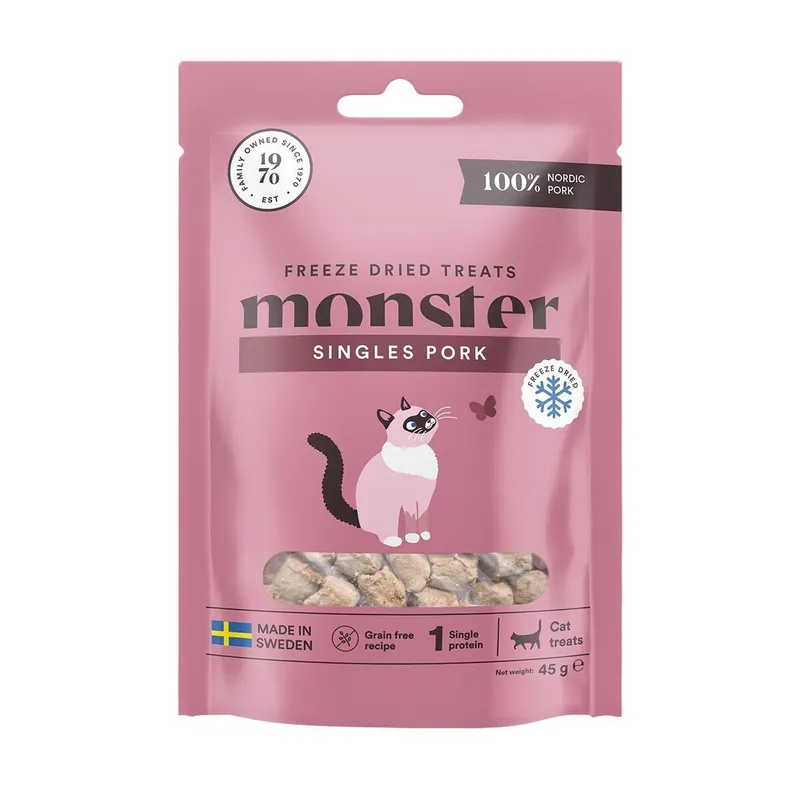 Alternativ bild 0 för Monster Kattgodis Frystorkat Fläsk 40 g