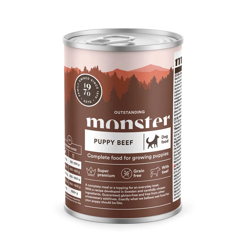 Alternativ bild 0 för Monster Puppy Grain Free Biff 400 g