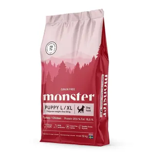 Produktfoto för Monster Puppy Grain Free Large & XL Kalkon & Kyckling (12 kg)
