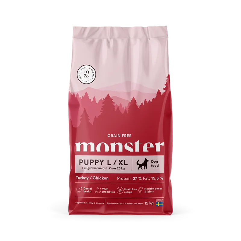 Alternativ bild 0 för Monster Puppy Grain Free Large & XL Kalkon & Kyckling (12 kg)