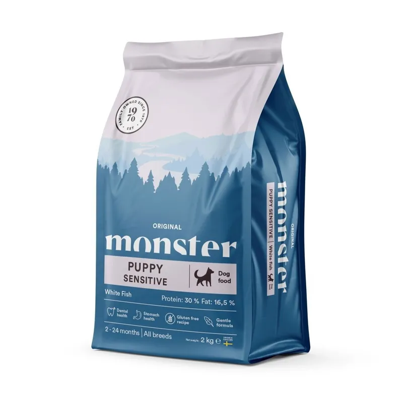 Bild 2 för Monster Puppy Sensitive Vit Fisk (17 kg)