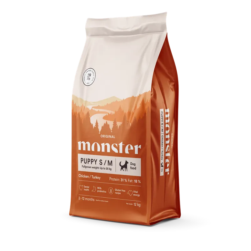 Alternativ bild 0 för Monster Puppy Small & Medium Kyckling & Kalkon (12 kg)
