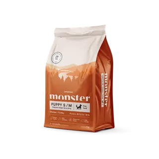 Produktfoto för Monster Puppy Small & Medium Kyckling & Kalkon (2 kg)