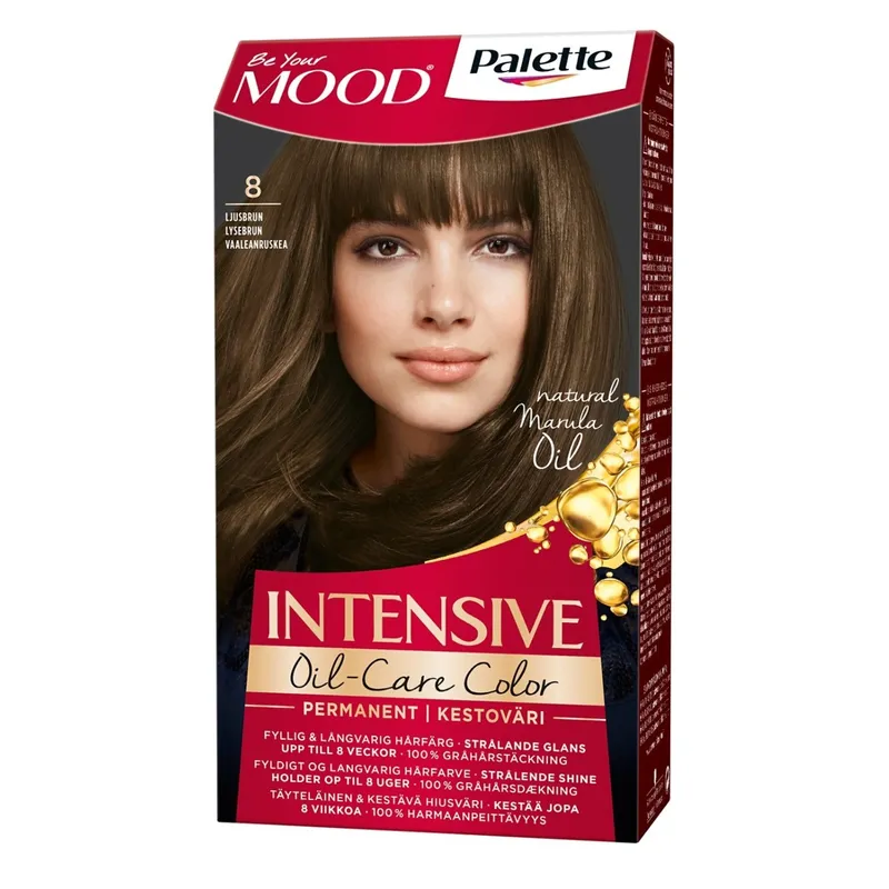 Bild 2 för MOOD Hair Colour 4 in 1 No. 8 Light Brown - pcs 1