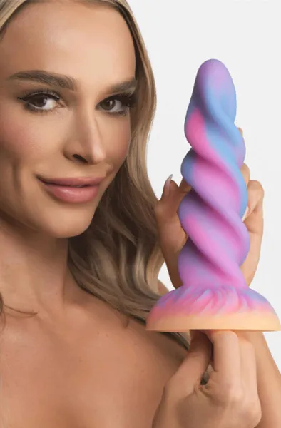 Bild 2 för Moon Rider Glow In The Dark Unicorn Dildo 20,5 cm