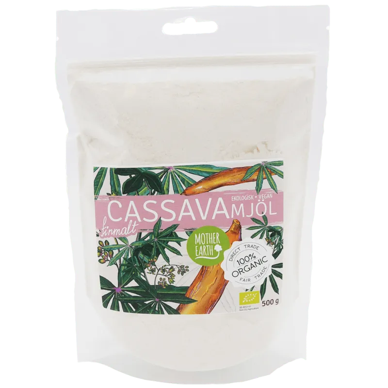 Bild 1 för Mother Earth Cassavamjöl Finmalt ME EKO 500 g