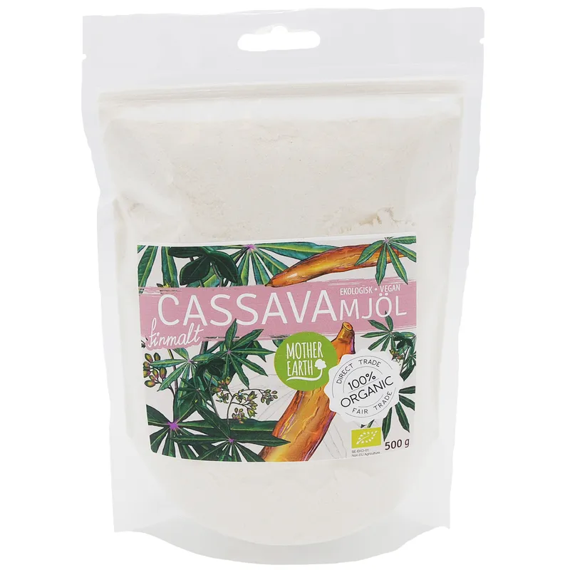 Bild 2 för Mother Earth Cassavamjöl Finmalt ME EKO 500 g