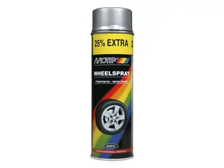 Produktfoto för Motip Auto Akrylspray Fälg silver högglans 500ml