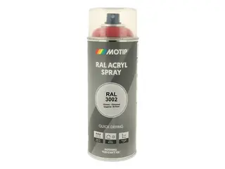 Produktfoto för Motip High Gloss RAL 3002 - Sprayfärg Carmine Röd 400 ml