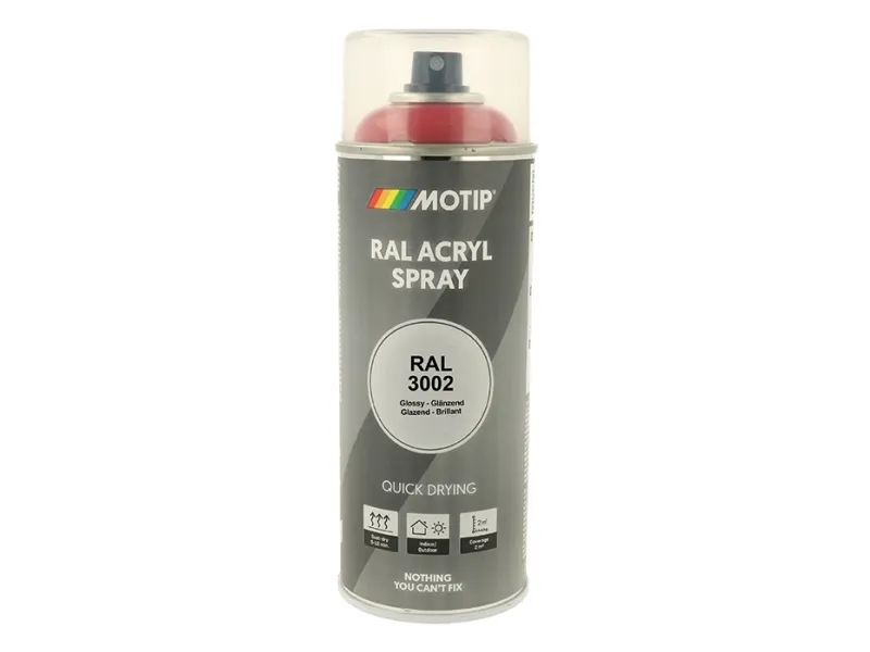 Alternativ bild 0 för Motip High Gloss RAL 3002 - Sprayfärg Carmine Röd 400 ml
