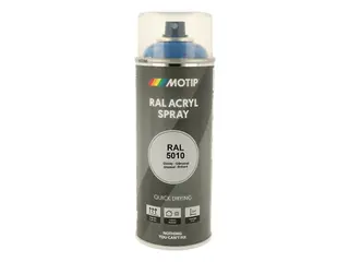 Produktfoto för Motip High Gloss RAL 5010 - Sprayfärg Gentian Blå 400 ml