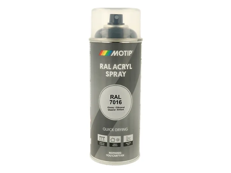 Alternativ bild 0 för Motip High Gloss RAL 7016 - Sprayfärg Anthracite Grå 400 ml