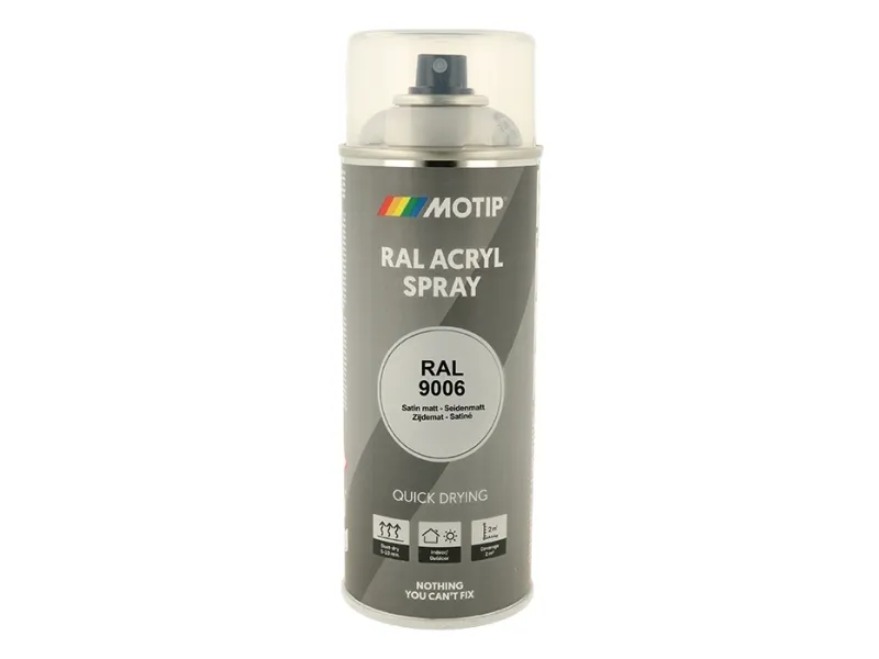 Alternativ bild 0 för Motip High Gloss RAL 9006 - Sprayfärg White Silver 400 ml