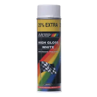 Produktfoto för Motip High Gloss - Rallyfärg Vit 500 ml