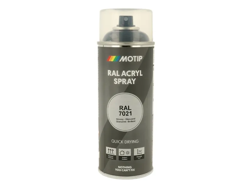 Alternativ bild 0 för Motip Industri Ral 7021 högglans 400ml