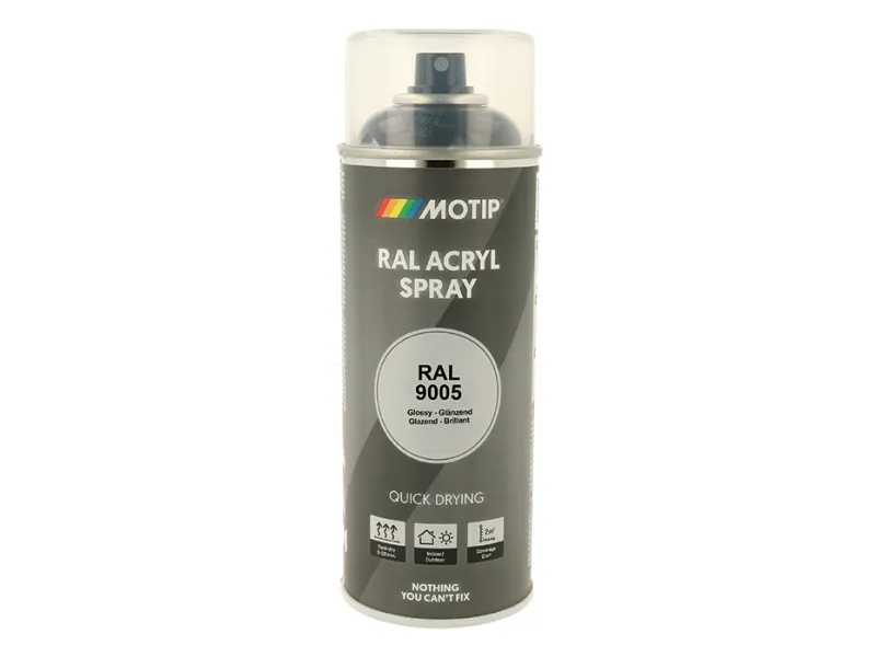 Alternativ bild 0 för Motip Industri Ral 9005 högblank 400ml