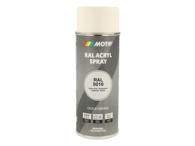 Alternativ bild 0 för Motip Industri Ral 9010 halvmatt 400ml