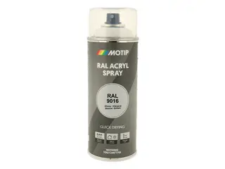 Produktfoto för Motip Industri Ral 9016 högblank 400ml