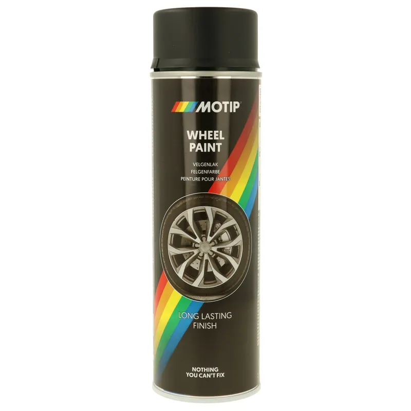 Alternativ bild 0 för Motip Wheelspray Matt - Fälgfärg Svart 500 ml