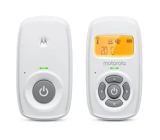 Produktfoto för Motorola AM24, DECT babyvakt, 300 m, Vit, Bärnsten, Batteri