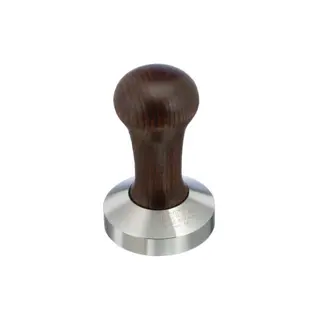 Produktfoto för Motta 8100/M Tamper i rostfritt stål planar med brunt handtag i äkta trä 58 mm