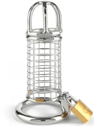 Produktfoto för Mr. Steel Matrix Cock Cage Kyskhetsbur