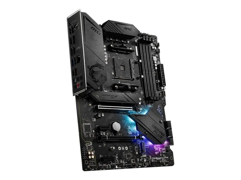 Alternativ bild 0 för MSI MPG B550 GAMING PLUS - Moderkort - ATX - Socket AM4 - AMD B550 Chipuppsättning - USB-C Gen2, USB-C Gen1, USB 3.2 Gen 1, USB 3.2 Gen 2 - Gigabit LAN - inbyggda grafiken (CPU krävs) - HD-ljud (8 kanaler)