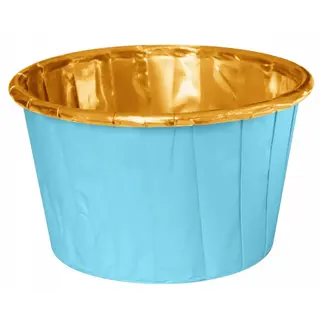 Produktfoto för Muffinsformar Blå & Guld 20st