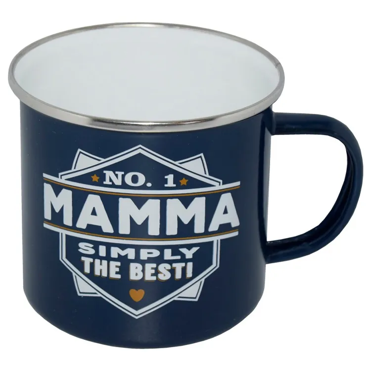 Alternativ bild 0 för Mugg i Plåt med Text - Mamma No. 1