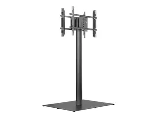 Produktfoto för Multibrackets M Public Display Stand 180 HD Back to Back Black w. Floorbase - Ställ - för 2 LCD-bildskärmar - aluminium, stål - svart - skärmstorlek: 55-80 - golvstående